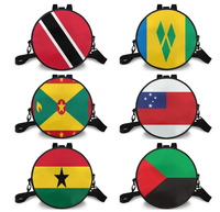 Sac à main rond en cuir PU avec drapeau régional de Tokelau pour femme, sac à dos convertible portable à porter à l'épaule et en bandoulière