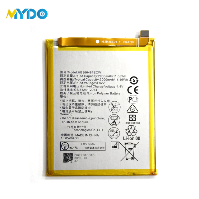 For P9/P9 Lite/P10 Lite/P20 Lite/Y6 2018 HB386589ECW Mobile Phone Battery 3.8V 3000mAh Rechargeable CE Certified in Stock