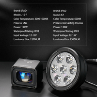Projecteur de moto JPAD K7+J1S-F de haute qualité, phare antibrouillard LED blanc haute/basse intensité 250W 12-15V, en alliage d'aluminium, super lumineux