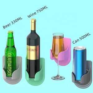 OEM ODM nuova vasca da bagno multifunzionale a parete bagno doccia in Silicone bicchiere da vino lattine da birra bottiglia portabicchieri - Product Image 4
