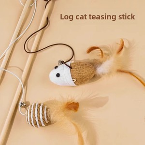 Juguete para Gatos, Varita Interactiva, Resistente a Mordidas, para Entretenimiento, con Campana y Ratón, para Navidad, San Valentín y Año Nuevo Chino - Product Image 2