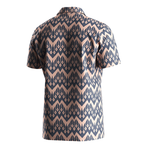 Polo pour homme style golf respirant avec patte de boutonnage, imprimé réactif et logo brodé pour le tennis et les voyages - Product Image 4