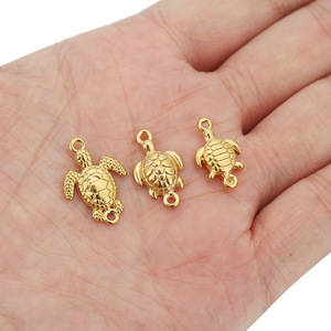 Sea <b>Turtle</b> Connector Charm Double Loop | PVD Gold Plated Stainless Steel Casting Link for DIY <b>Bracelet</b> Necklace Jewelry Making - Product Image 4