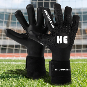 Gants de gardien de but de football au design le plus récent, paume avant en latex allemand de 4 mm, dos en caoutchouc injecté, découpe hybride en caoutchouc, T-Tab personnalisé - Product Image 3