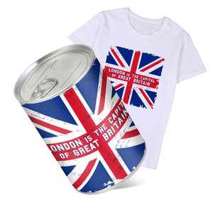 T-shirt d'été de haute qualité pour hommes avec emballage en boîte de conserve T-shirt uni personnalisé Souvenir de <span class=keywords><strong>Londres</strong></span> - Product Image 1