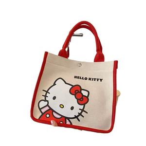 Wholesale Personalized Logo Navy <b>Canvas</b> Fabric <b>Small</b> Tote Mini <b>Bag</b> Custom Commercial Printed Logo for Bento Lunch - Product Image 1