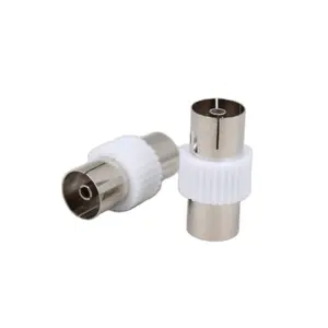 Adaptador de conector de cable coaxial de antena Ariel RF PAL TV de 9,5mm-TV hembra a TV hembra