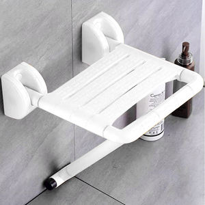 シャワーシート,壁に取り付けられた折りたたみ式折りたたみ式安全椅子ハンドル付き高齢者用入浴スツール用 - Product Image 6