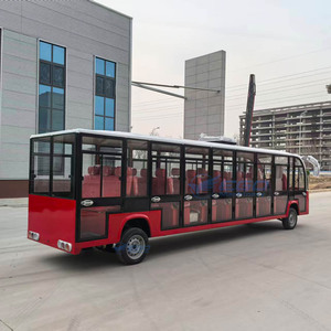Autobús Clásico Vintage Rojo Eléctrico de 23 Plazas Personalizado con Puertas, Autobús de Lujo Retro para Turismo, para Hoteles y Resorts - Product Image 1