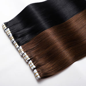 Commercio all'ingrosso vergine cuticola intatta tessuto di pelle <span class=keywords><strong>capelli</strong></span> <span class=keywords><strong>extension</strong></span> naturale doppio disegnato nastro grezzo in <span class=keywords><strong>veri</strong></span> <span class=keywords><strong>capelli</strong></span> umani brasiliani marrone scuro - Product Image 3