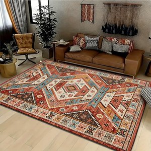 Tappeto Etnico Bohémien Classico per Uso Domestico, Lavabile in Lavatrice, Anti-Stringimento, Resistente alle Macchie, Pieghevole e Leggero - Product Image 5
