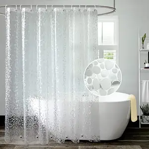 Rideau de douche en vinyle imperméable et résistant au moisissure, en PVC et avec œillets en métal, 72x75 pouces, vente en gros, livraison gratuite