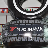 Custom Giant Inflatable Tyre Replica, Inflatable Tire Billboard for Auto Brand Promotion, Racing Event & Exhibition Advertising