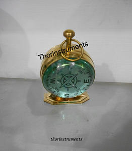 Nautical London <b>Digital</b> <b>Clock</b> Full Brass Table Top Home Decor Needle Display Quartz Movement Circular Number <b>Wall</b>-Mountable - Product Image 2