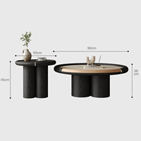 Table basse rétro en marbre pour la maison, table centrale élégante et luxueuse en bois, dernière collection de tables basses design modernes pour salon