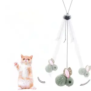 Nuova porta a Clip appesa peluche coniglio gatto giocattolo giocattolo per animali domestici auto-hi porta appesa produttori di giocattoli elastici per gatti