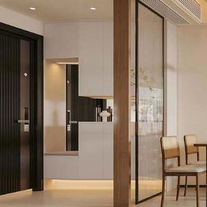 Durable <b>Modern</b> Entrance Channel Storage <b>Shoe</b> <b>Cabinet</b> Multifunctional Wooden Furniture with Living Room Panel Style for Villa Use - Product Image 5