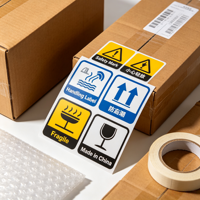 Boîtes personnalisées en papier kraft découpées au laser  Autocollants découpés personnalisés pour l'impression de marques sur les étiquettes de boîtes de produits artisanaux
