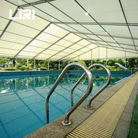 Tente de couverture de piscine portable permanente pour l'extérieur, toutes saisons