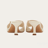 Chaussures à talons aiguilles pour femmes, avec logo personnalisé, nouvelle mode, dessus en cuir avec boucle métallique décorative, design élégant