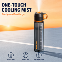 Bouteille pulvérisatrice HOOMEY Tritan 750 ml grande capacité avec paille, tasse de sport étanche avec échelle graduée pour enfants et étudiants, idéale pour l'été et les activités de plein air