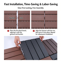 Produsen Cina Lantai PVC Ramah Lingkungan Berkualitas Tinggi Motif Kayu untuk Gudang, Taman, Teras, Tahan Air, Sistem Interlocking