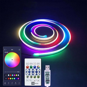 ไฟนีออน LED แบบแถบ 5V USB IC-RGB ควบคุมผ่านแอพ สมาร์ทคอนโทรล ซิงค์เพลง IP67 สีสันสวยงาม พร้อมรีโมทคอนโทรล - Product Image 2