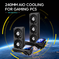 Pendingin Air AIO Berkualitas Tinggi 360mm Radiator Aluminium Fluid Bearing RGB LED Kipas PWM 4-Pin Solusi Termal Rendah Kebisingan untuk PC Rakitan
