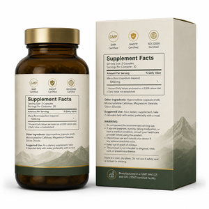 Cápsulas de <span class=keywords><strong>Maca</strong></span> de Marca Privada 1000mg Raíz de Lepidium Meyenii, 30 Porciones (60 Cápsulas), ISO 22000 Cápsulas de <span class=keywords><strong>Maca</strong></span> Plus - Product Image 5