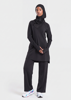 Nouvelle collection de vêtements de sport islamiques, haut et pantalon sans hijab, vêtements de sport pour femmes musulmanes, vêtements de sport modestes à manches longues, style arabe
