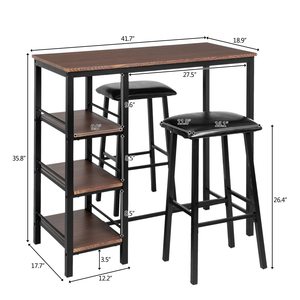 Cross-border creative high-value upholstered <b>bar</b> stools for cafes and milk tea shops, wall-mounted <b>bar</b> <b>tables</b>, and simple - Product Image 4