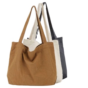 Bolsa de Hombro de Lona Resistente con Asas de Cuero, Personalizada con Impresión, Bolsa de Compras Tipo Tote - Product Image 1