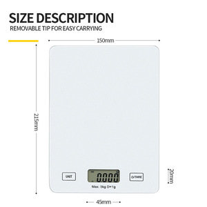 Electronic <b>Kitchen</b> Scale 5kg 1g Accuracy Digital Food Weighing Scale With Tare Function For Home Use - Product Image 1