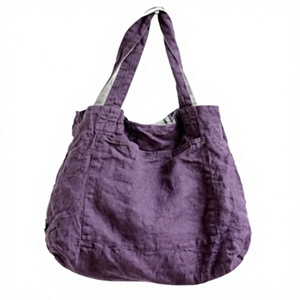 Women's Vertical Open Durable Water-Resistant Faux Leather <b>Tote</b> Bag Zipper Closure <b>Canvas</b> Lining Reversible Design Custom Cotton - Product Image 3