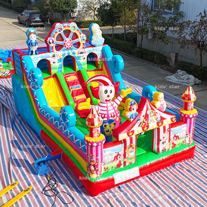 Grande toboggan gonflable écologique d'extérieur pour <span class=keywords><strong>30</strong></span> enfants, PVC de qualité commerciale 12mx6mx6m pour les événements de terrain de jeux et de carnaval - Product Image 4
