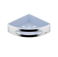 Étagère d'angle triangulaire murale moderne en acier inoxydable 304 poli pour salle de bain et cuisine, vente en gros