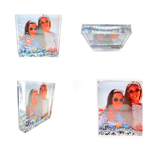 Oem/ODM vuông lỏng dầu đầy nước hình ảnh vui nổi Acrylic thân thiện với môi UV in 6 màu tùy chỉnh long lanh ảnh - Product Image 3