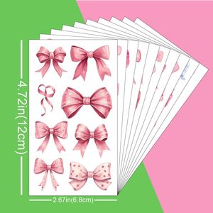Tatuajes Temporales de Brazos Completos con Cinta Rosa para el Día de la Paciente con Cáncer, Personalizados, Resistentes al Agua, Arte Corporal - Product Image 4