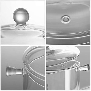 Cacerola <span class=keywords><strong>de</strong></span> <span class=keywords><strong>Vidrio</strong></span> con Tapa <span class=keywords><strong>de</strong></span> 1.5L/50 FL OZ, Olla y Sartén <span class=keywords><strong>de</strong></span> <span class=keywords><strong>Vidrio</strong></span> Resistente al Calor <span class=keywords><strong>para</strong></span> Estufa con Tapa, la Mejor Utensilios <span class=keywords><strong>de</strong></span> Cocina <span class=keywords><strong>de</strong></span> <span class=keywords><strong>Vidrio</strong></span> Hechos a Mano - Product Image 5