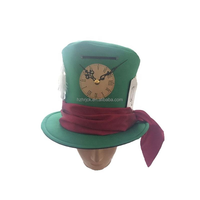 Chapeau de carnaval personnalisé Alice Green Mad Hatter unisexe pour adultes
