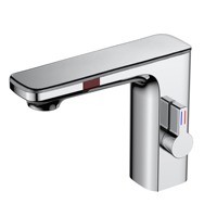 Robinet de lavabo automatique sans contact à capteur, en laiton, pour cuisine, avec adaptateur pour robinet à capteur allongé