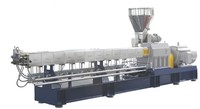 Máquina Extrusora de Doble Tornillo para Masterbatch de PP/PE + HDPE + CACO3 con PLC y Motor para Granular Carbonato de Calcio