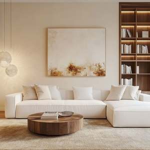 Elegantes muebles de lujo, sala de estar, hogar, sofá conjunto CORD VELOUR, sofá Modular - Product Image 3