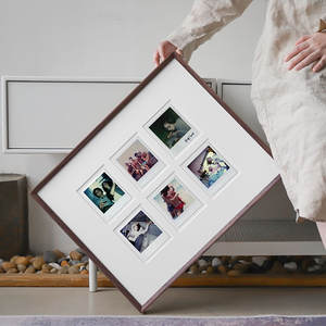 إطار صور خشبي صلب إبداعي كلاسيكي للتعليق على الحائط مع إمكانية الطباعة، هدية للأزواج بتشكيلات متعددة وأحجام A3/A4 - Product Image 3