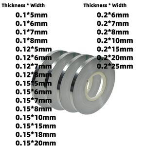 Tira de Acero Niquelado SPCC de 1KG, Espesor de 0.1/0.12/0.15/0.2mm, 5/6/7/8/10/15/20mm, Pestañas de Conexión para Baterías, Tamaño Personalizado 1KG - Product Image 2