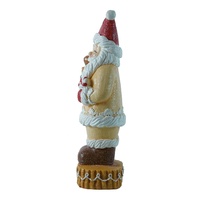 Figurine de canard en résine avec lumière LED, fournitures de décoration de Noël, ornements de fête, cadeaux de Noël