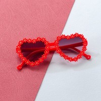 2024 al aire libre en forma de corazón OEM gafas niños niñas bebé sombras gafas nuevos niños flores gafas de sol