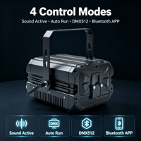 Projecteur laser de scène à faisceau 3D 12W DMX512 FB4 ILDA avec contrôle Bluetooth, animation, faisceau lumineux IP33 pour mariage, DJ, discothèque