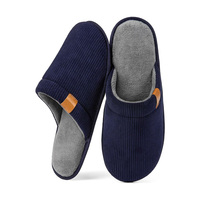 Chaussons d'intérieur pour hommes, entièrement personnalisables, design classique, respirants, avec doublure en polaire corail, chaussons en velours côtelé