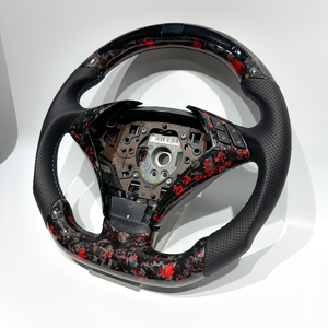Volant de voiture sport en cuir et fibre de carbone forgé à LED, en promotion, pour BMW Série 6 (E90, E91, E92, E93, E80, E83, E71, E46, E60) - Nouvelle Arrivée - Product Image 1